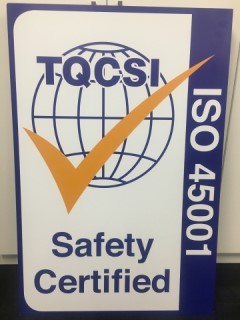 ISO 45001 certification building signs